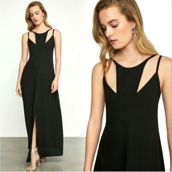 BCBGMaxAzria Black Strappy Cutout Maxi Dress - Picture 1 of 4